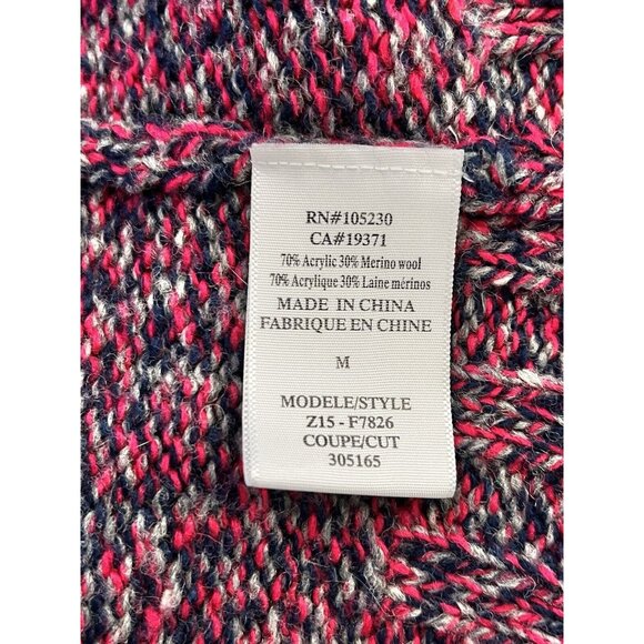 Fleur De Vie Collection Multicolored Long Cardigan Hooded Sweater Medium - Picture 6 of 6